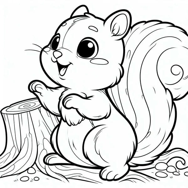 tô màu con sóc 13