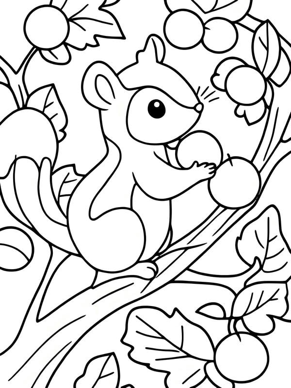 tô màu con sóc 17