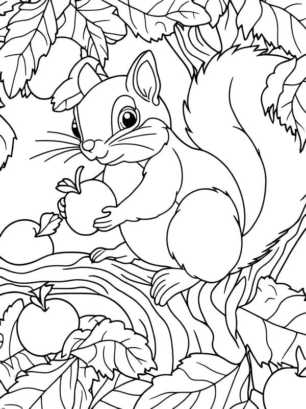 tô màu con sóc 18