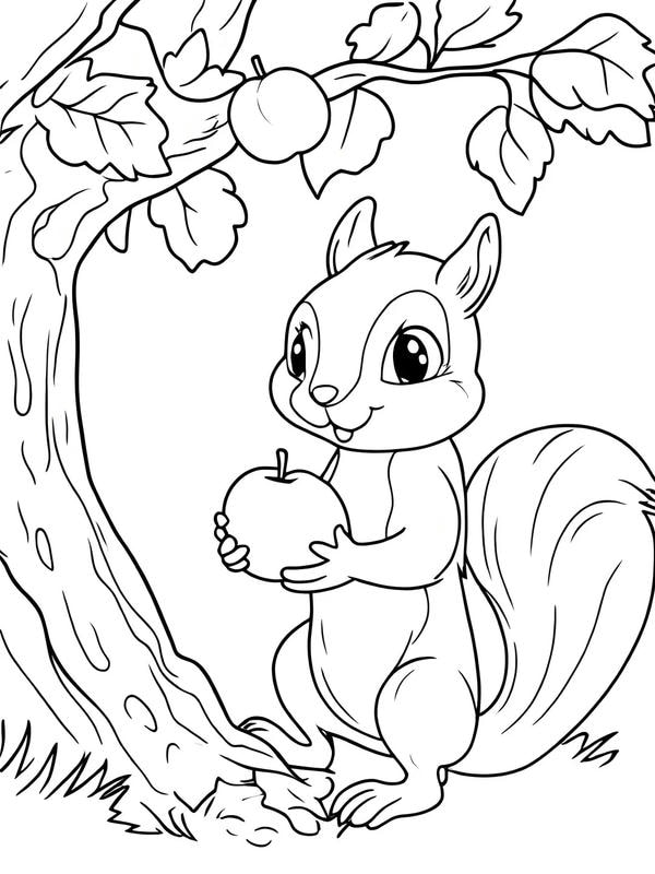 tô màu con sóc 19