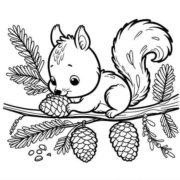 tô màu con sóc 20