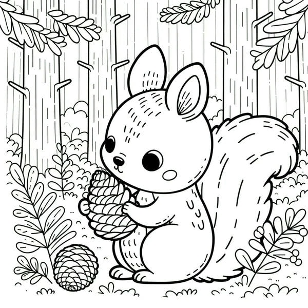 tô màu con sóc 21