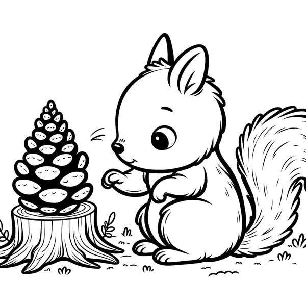 tô màu con sóc 24