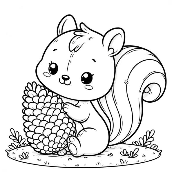 tô màu con sóc 25