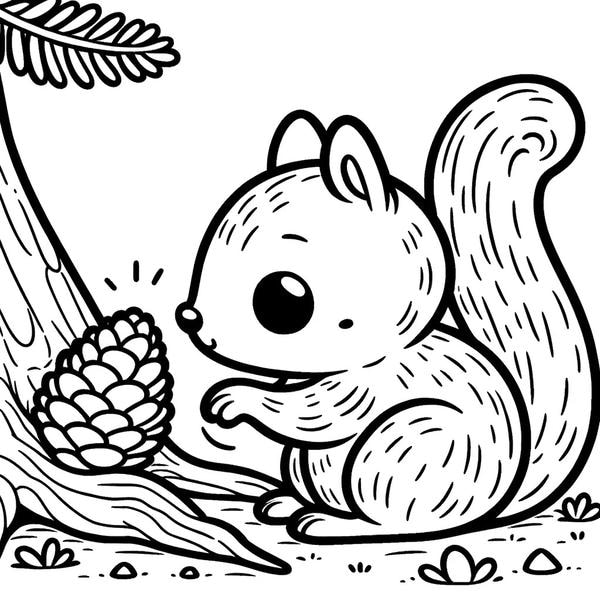 tô màu con sóc 26