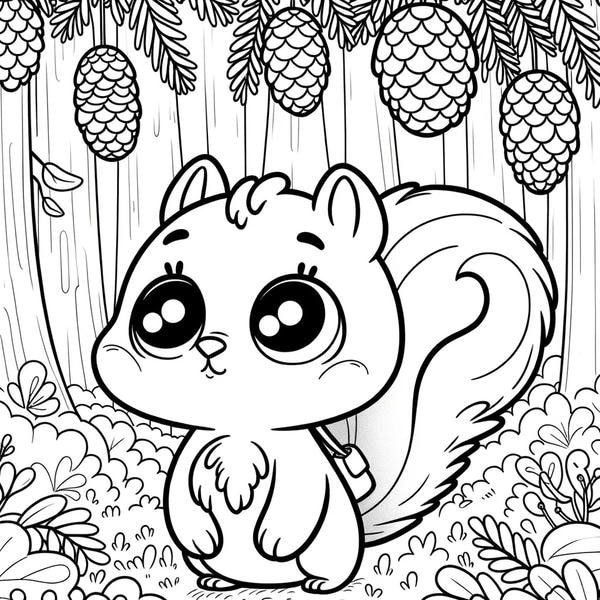 tô màu con sóc 29