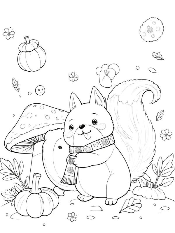 tô màu con sóc 32