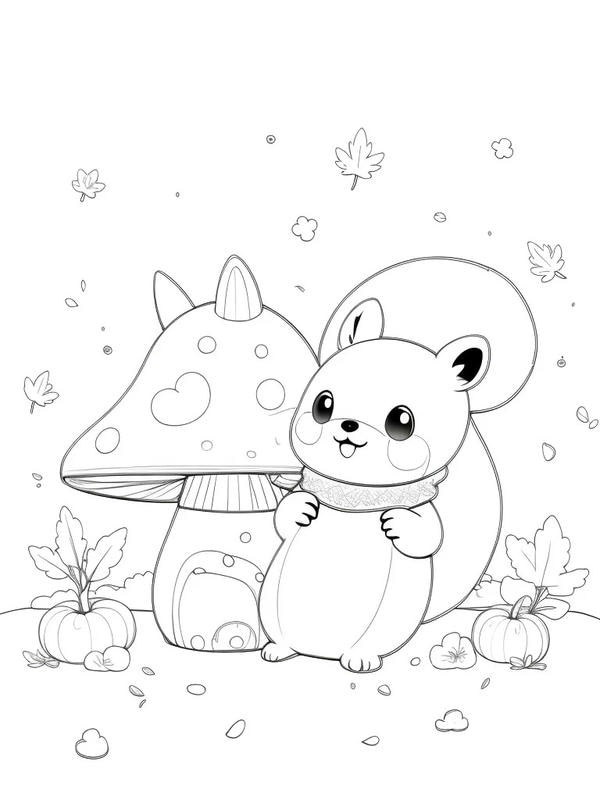 tô màu con sóc 33