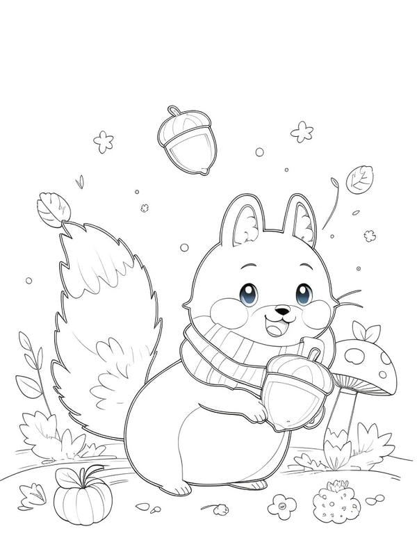 tô màu con sóc 35