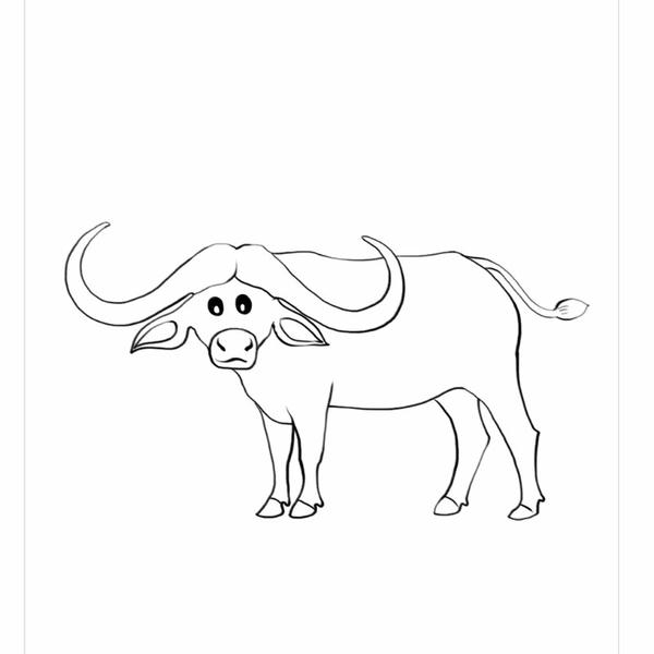 tô màu con trâu 16