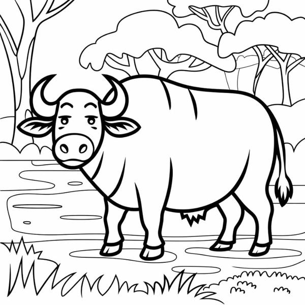 tô màu con trâu 20