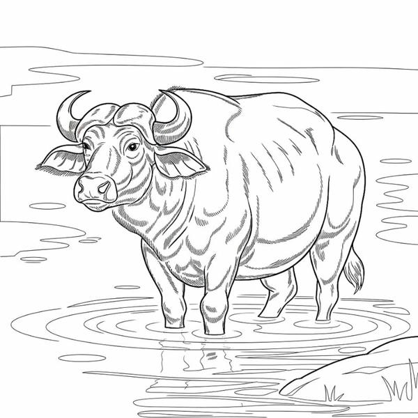 tô màu con trâu 25