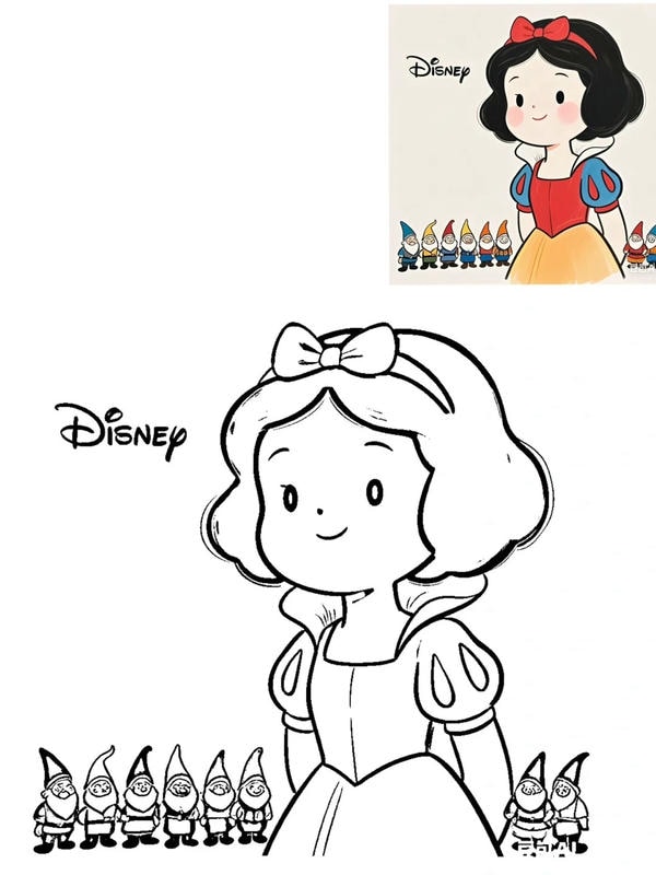 tô màu công chúa disney chibi
