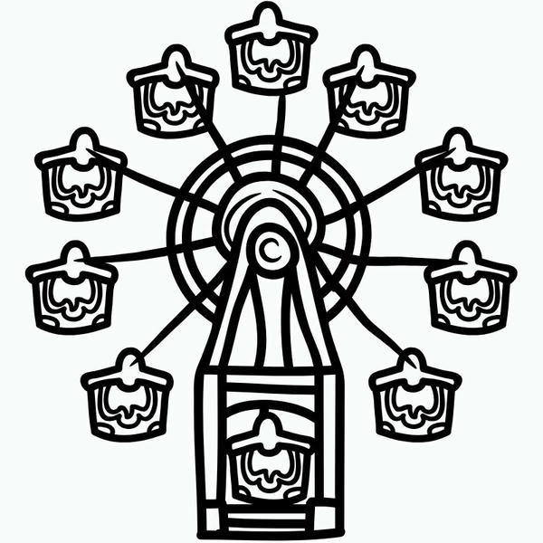 tô màu đu quay 11