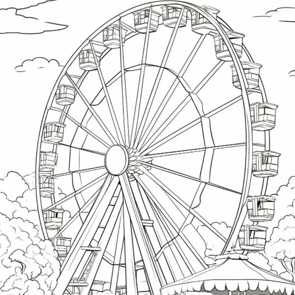 tô màu đu quay 28