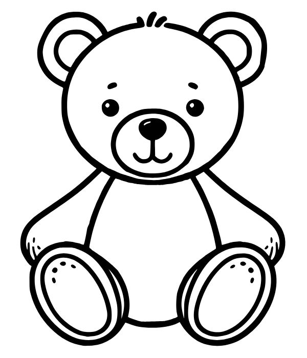 tô màu con gấu bông