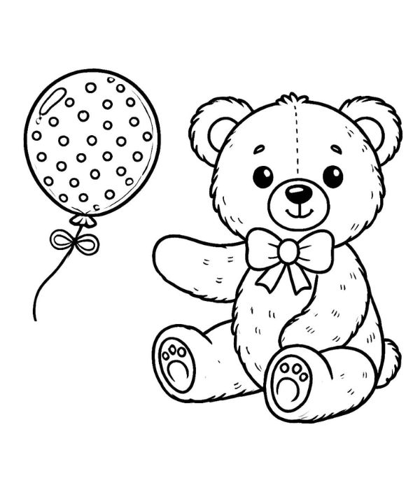 tô màu gấu bông 28