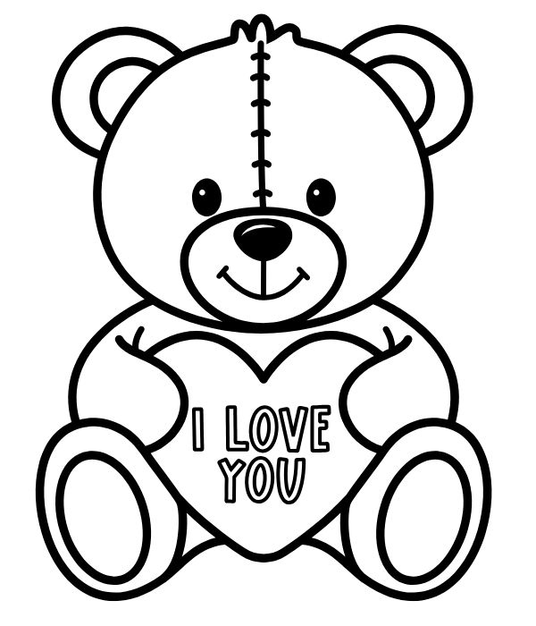 tô màu gấu bông 4