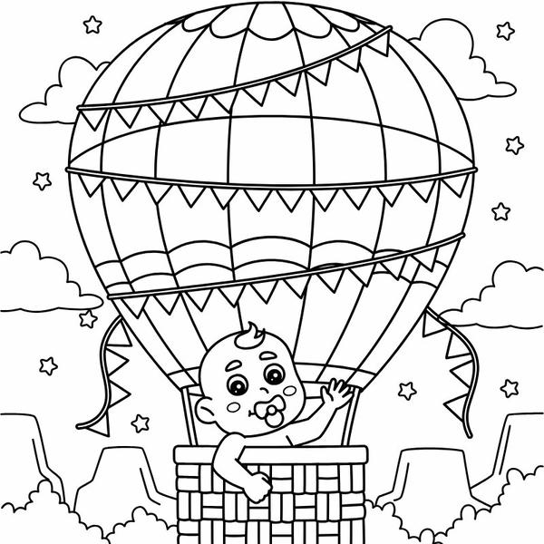 tô màu khinh khí cầu 15