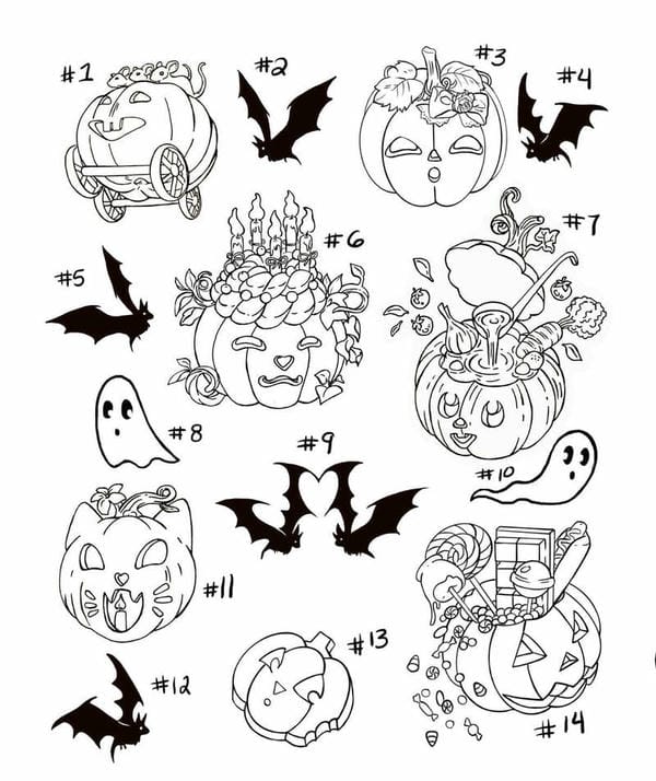 tô màu mặt nạ Halloween 3