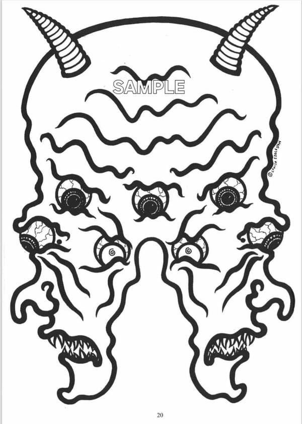 tô màu mặt nạ Halloween 5