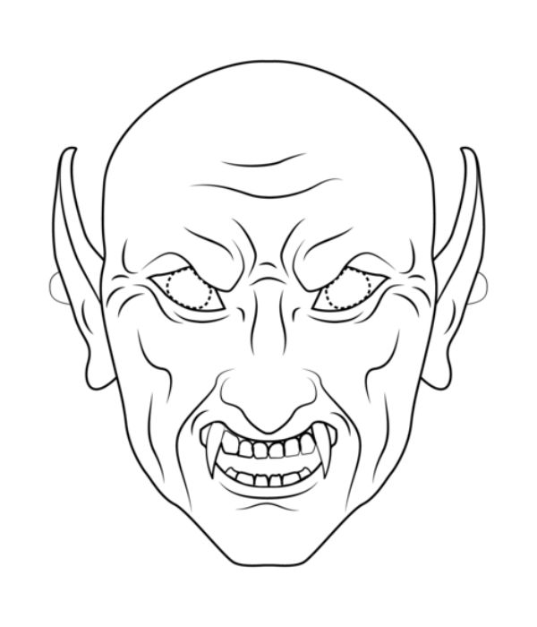 tô màu mặt nạ halloween 10