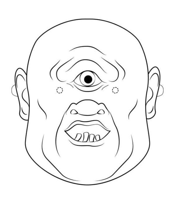 tô màu mặt nạ halloween 22