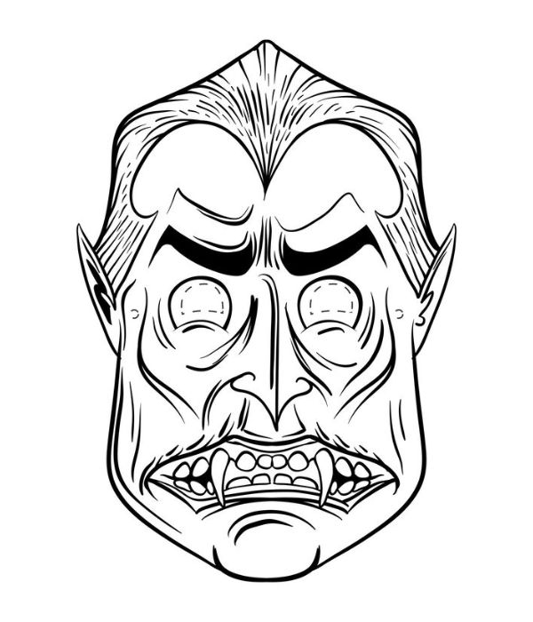 tô màu mặt nạ halloween 25