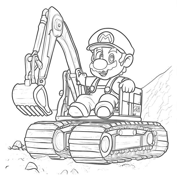 tô màu máy xúc 1