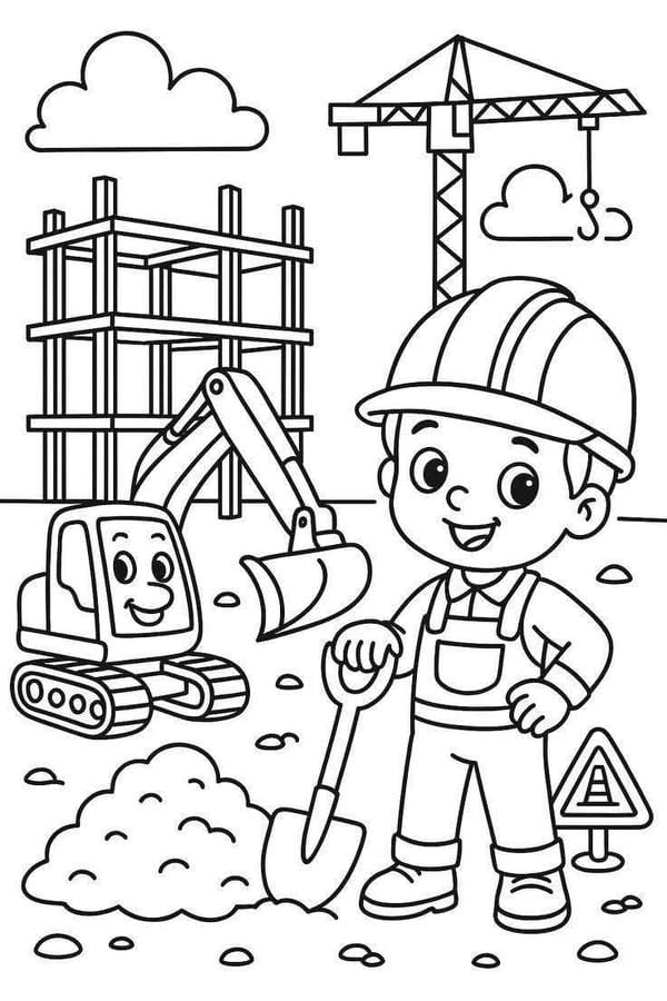 tô màu máy xúc 11