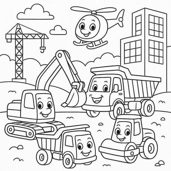 tô màu máy xúc 12