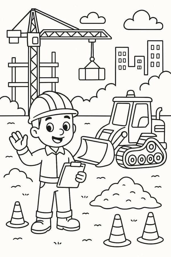 tô màu máy xúc 13