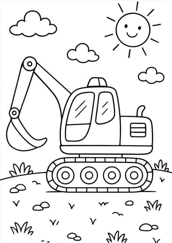 tô màu máy xúc 14