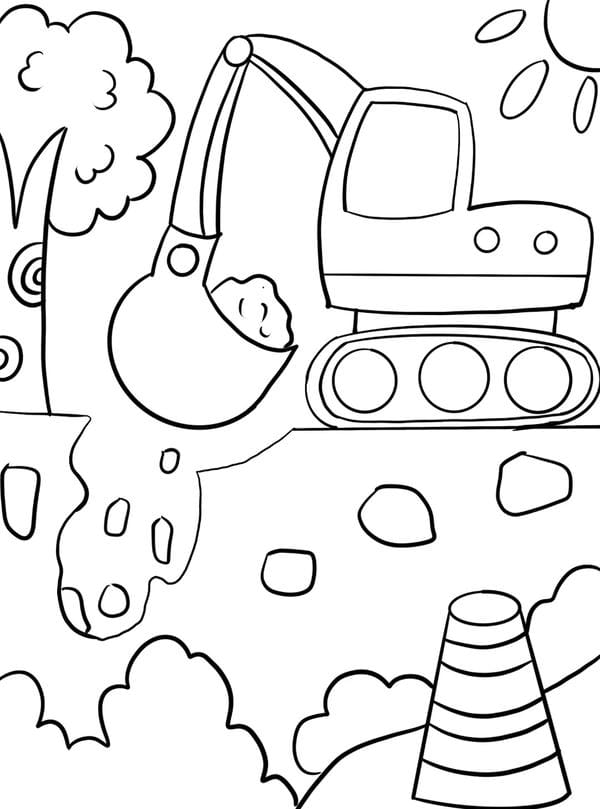 tô màu máy xúc 18