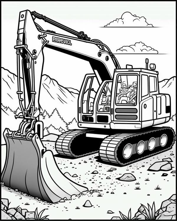 tô màu máy xúc 2
