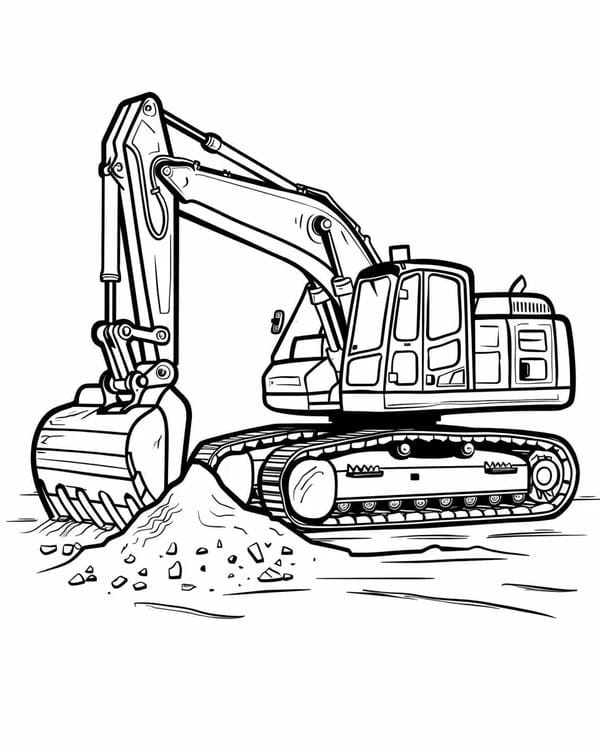 tô màu máy xúc 25