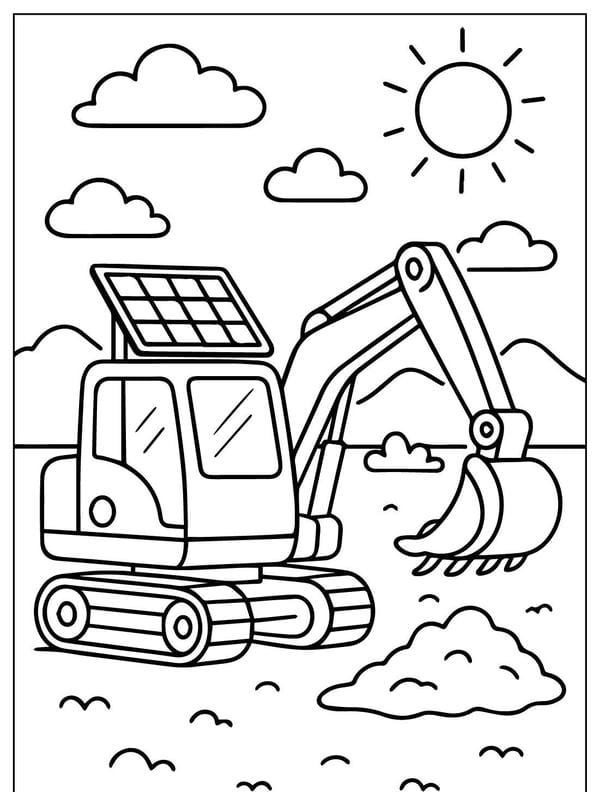 tô màu máy xúc 3