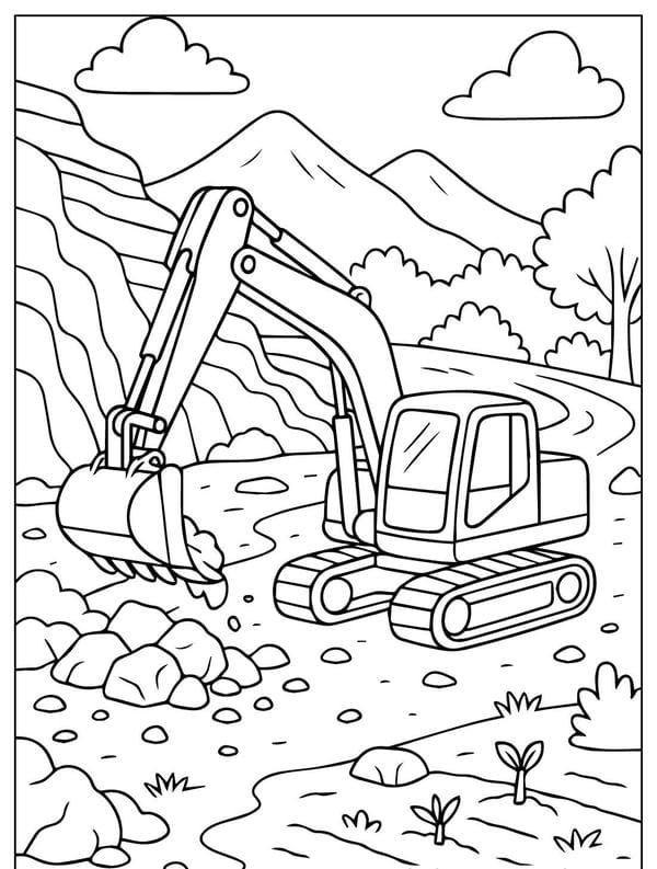 tô màu máy xúc 4