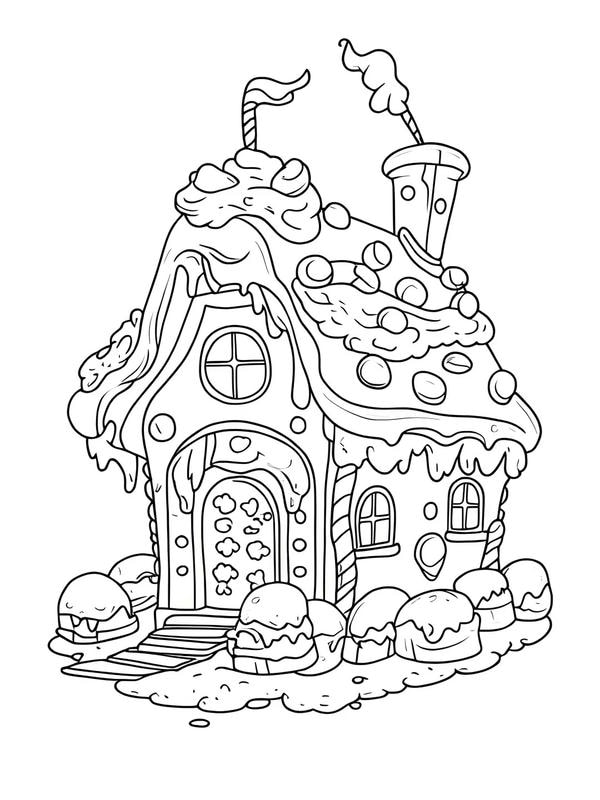 tô màu ngôi nhà bánh kẹo 13
