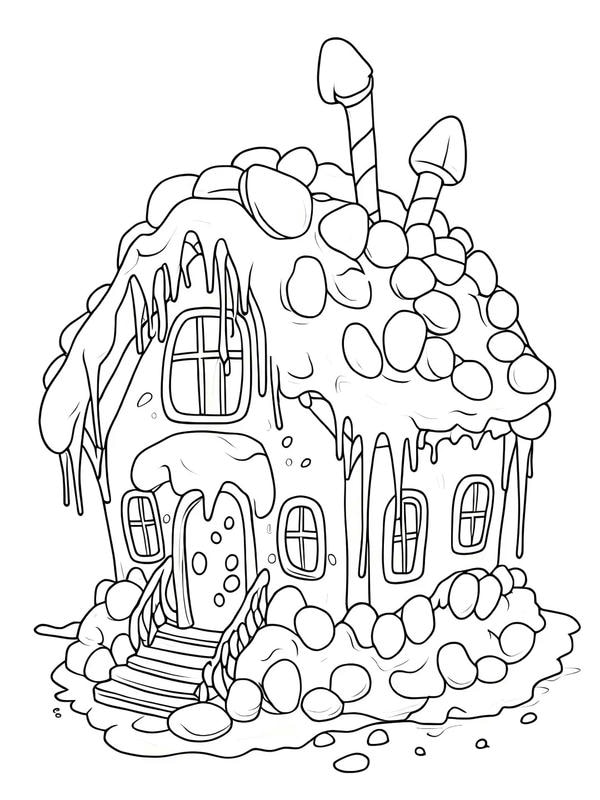 tô màu ngôi nhà bánh kẹo 15