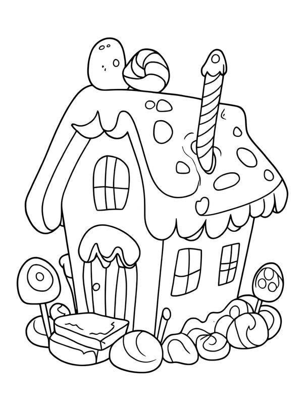 tô màu ngôi nhà bánh kẹo 16