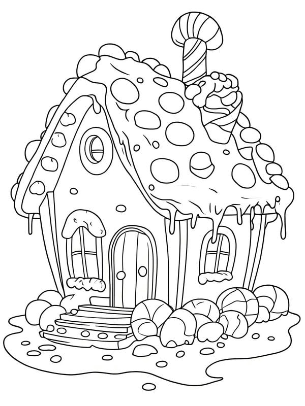 tô màu ngôi nhà bánh kẹo 18