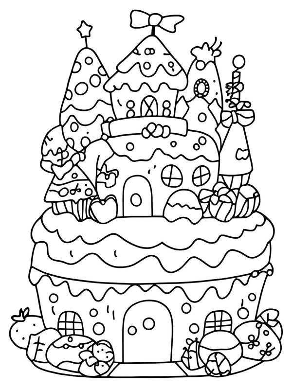 tô màu ngôi nhà bánh kẹo 20