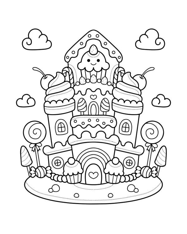 tô màu ngôi nhà bánh kẹo 30