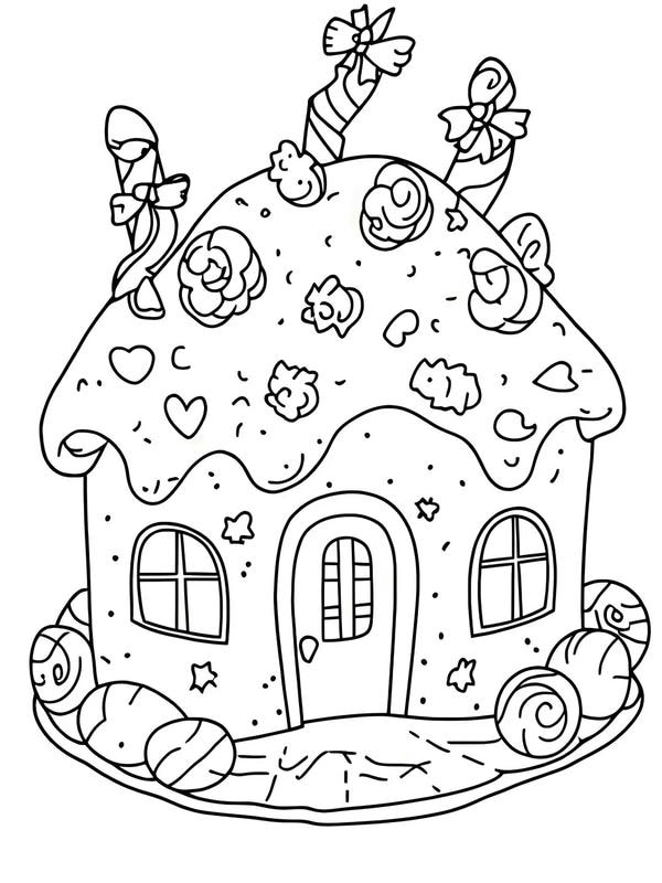 tô màu ngôi nhà bánh kẹo 36