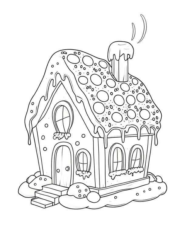 tô màu ngôi nhà bánh kẹo 6