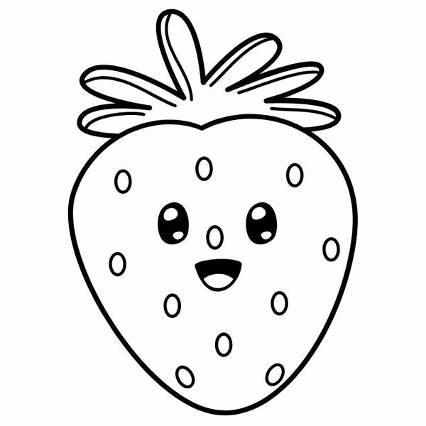 tô màu quả dâu tây 1