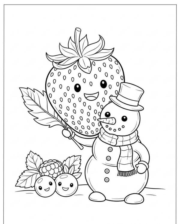 tô màu quả dâu tây 10