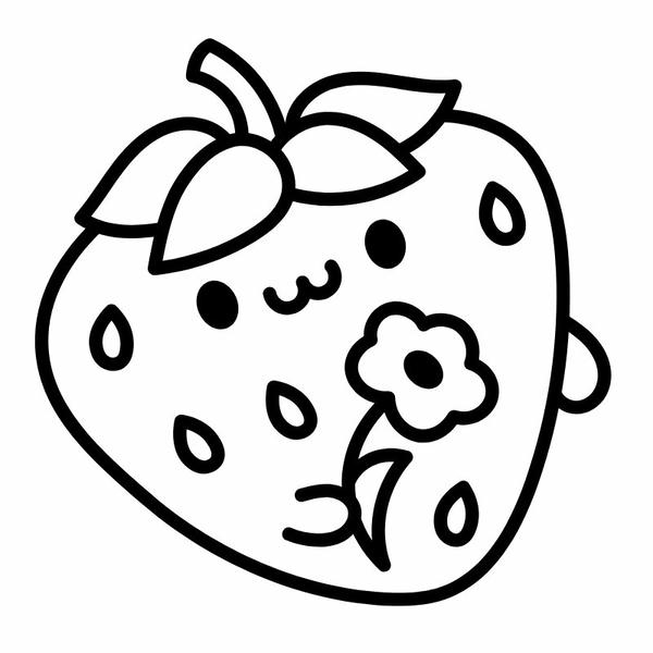 tô màu quả dâu tây 10