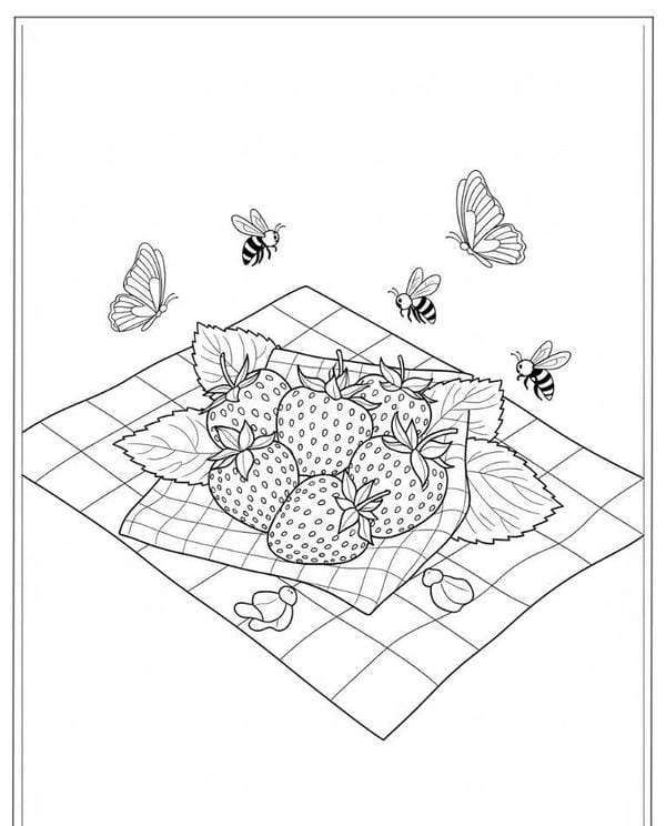 tô màu quả dâu tây 11